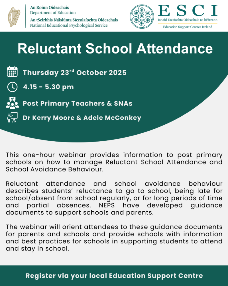 reluctant school attendance 23rd oct pp