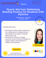 LC25-106A Fluent, not fast: rethinking reading fluency for students with dyslexia