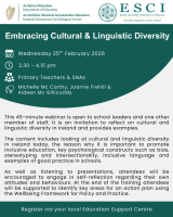 NEPS - Embracing Cultural and Linguistic Diversity - Webinar 1