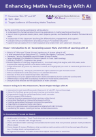 LC25-128A Enhancing Maths Teaching with AI: Series of 3 sessions for ALL Secondary Maths Teachers