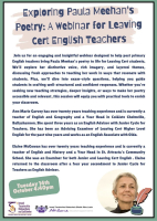 LC25-115A Exploring Paula Meehan's Poetry: A webinar for Leaving Cert English Teachers