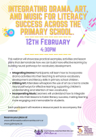 LC26-18SP Integrating Arts, Drama and Music across the curriculum for literacy success