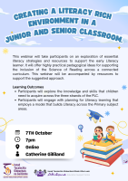 LC25-104A Creating a literacy rich environment in Junior and Senior Infants 