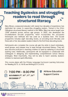 LC25-118A Teaching dyslexics and struggling readers to read through structured literacy